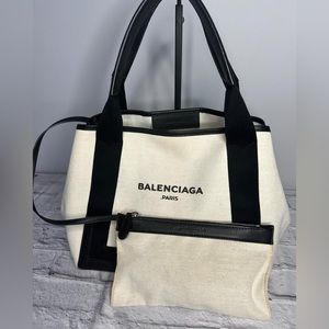 Balenciaga Navy Small Cabas